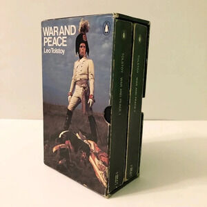 Vintage 1975 Leo Tolstoy War  and Peace 2 Volume Boxed Set Paperback